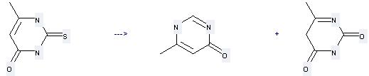 4-Hydroxy-6-methylpyrimidine can be prepared by 6-methyl-2-thioxo-2,3-dihydro-1H-pyrimidin-4-one at the temperature of 25 °C